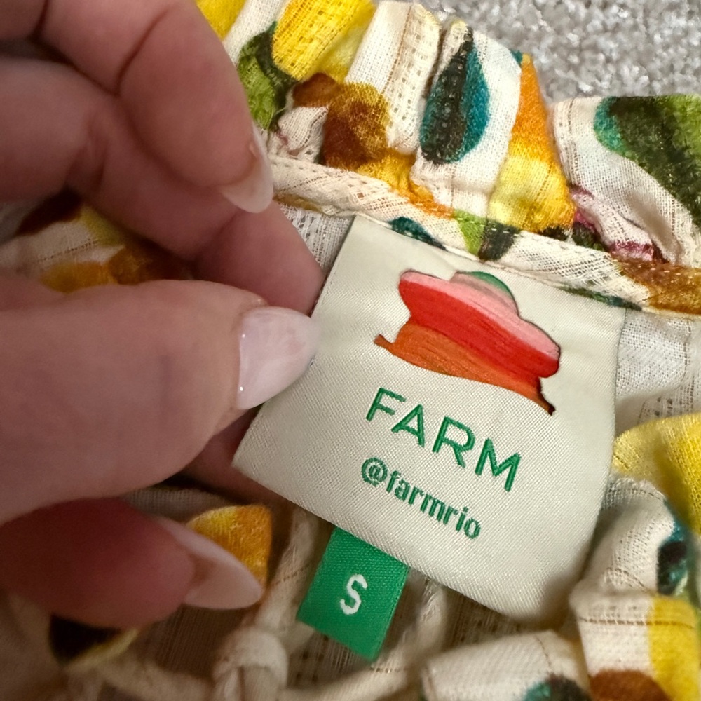 Farm Rio - OFF-WHITE CASHEW SCARF COVERUP DRESS - size Small - EUC - Picture 5 of 16